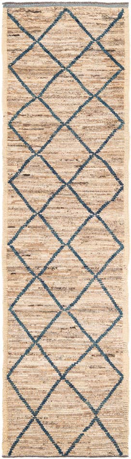 Detail image of 3' x 10' 9 Hand Knotted Moroccan Wool Runner Rug