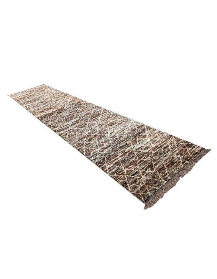 Detail image of 3' 5 x 15' 9  Hand Knotted Moroccan Wool Runner Rug