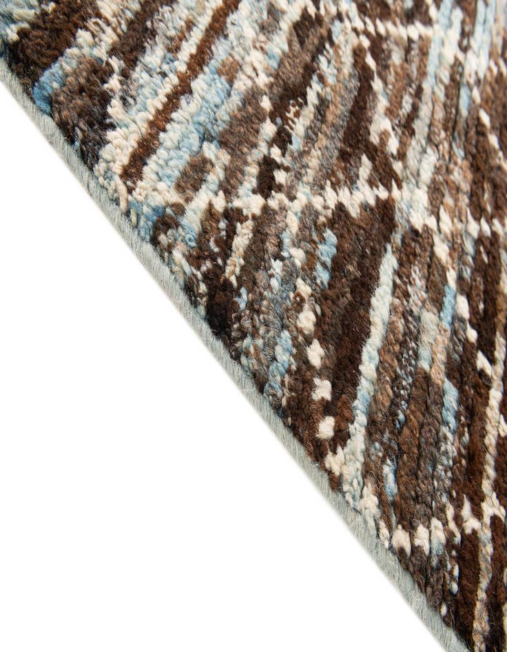 Detail image of 3' 5 x 15' 9  Hand Knotted Moroccan Wool Runner Rug