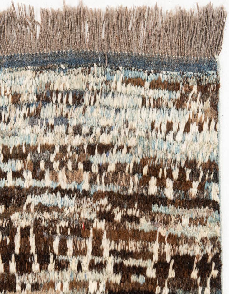Detail image of 3' 5 x 15' 9  Hand Knotted Moroccan Wool Runner Rug