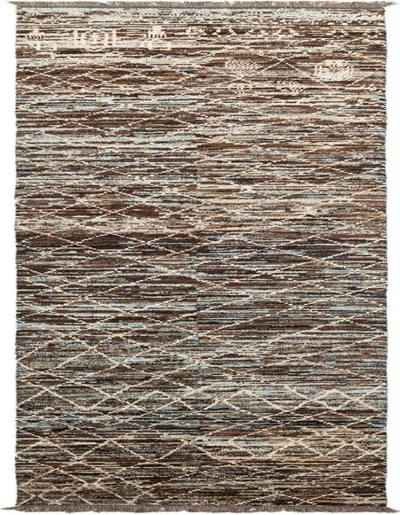 Detail image of 3' 5 x 15' 9 Hand Knotted Moroccan Wool Runner Rug