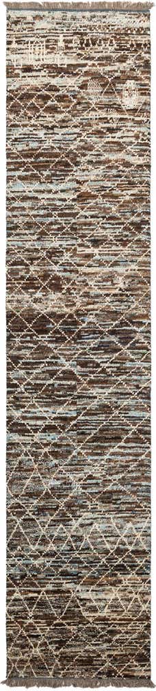 3' 5 x 15' 9 Hand Knotted Moroccan Wool Runner Rug