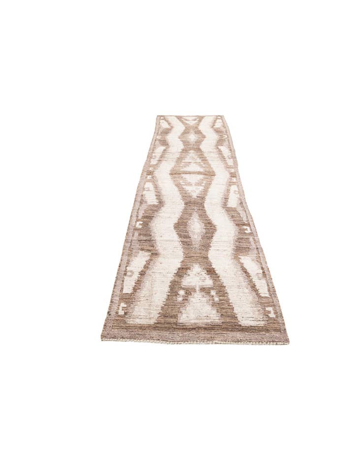 Detail image of 3' 1 x 12' 2 Hand Knotted Moroccan Wool Runner Rug