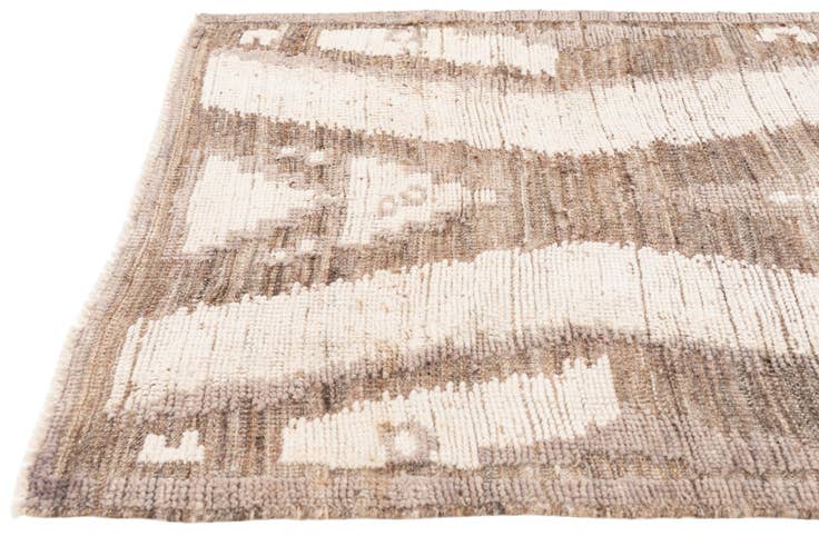 Detail image of 3' 1 x 12' 2 Hand Knotted Moroccan Wool Runner Rug