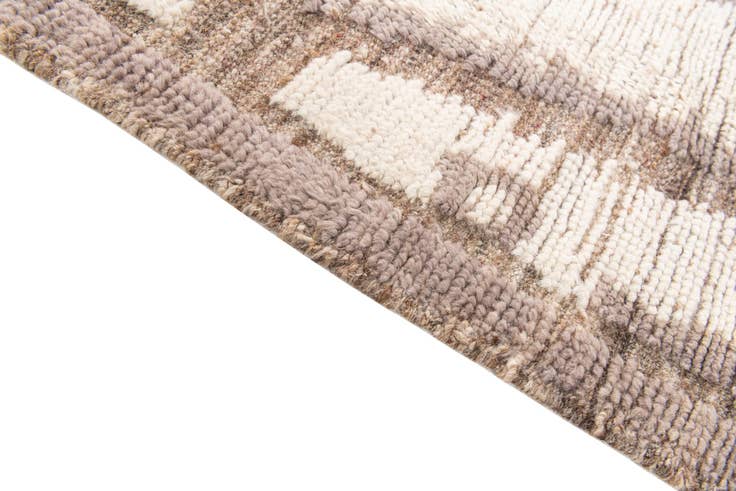 Detail image of 3' 1 x 12' 2 Hand Knotted Moroccan Wool Runner Rug