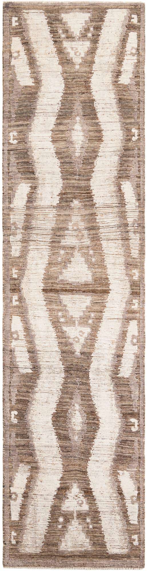 3' 1 x 12' 2 Hand Knotted Moroccan Wool Runner Rug