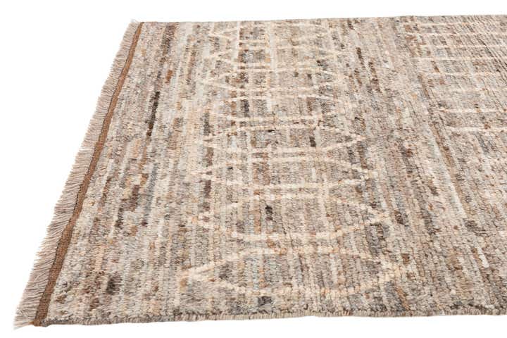4' 1 x 13' 6 Hand Knotted Moroccan Wool Runner Rug