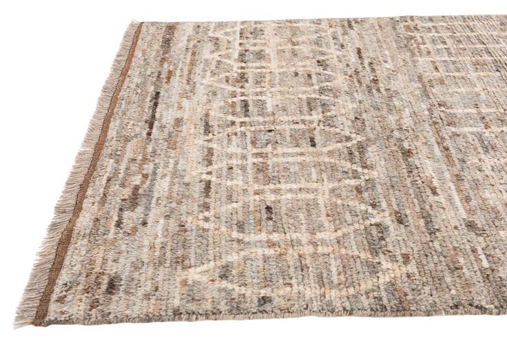 Detail image of 4' 1 x 13' 6 Hand Knotted Moroccan Wool Runner Rug