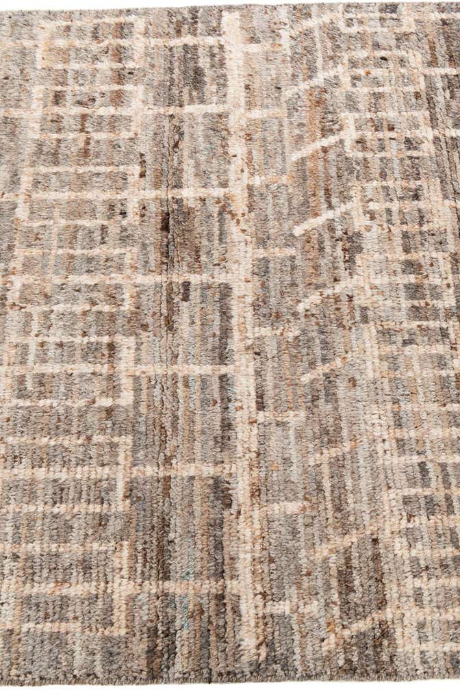 4' 1 x 13' 6 Hand Knotted Moroccan Wool Runner Rug
