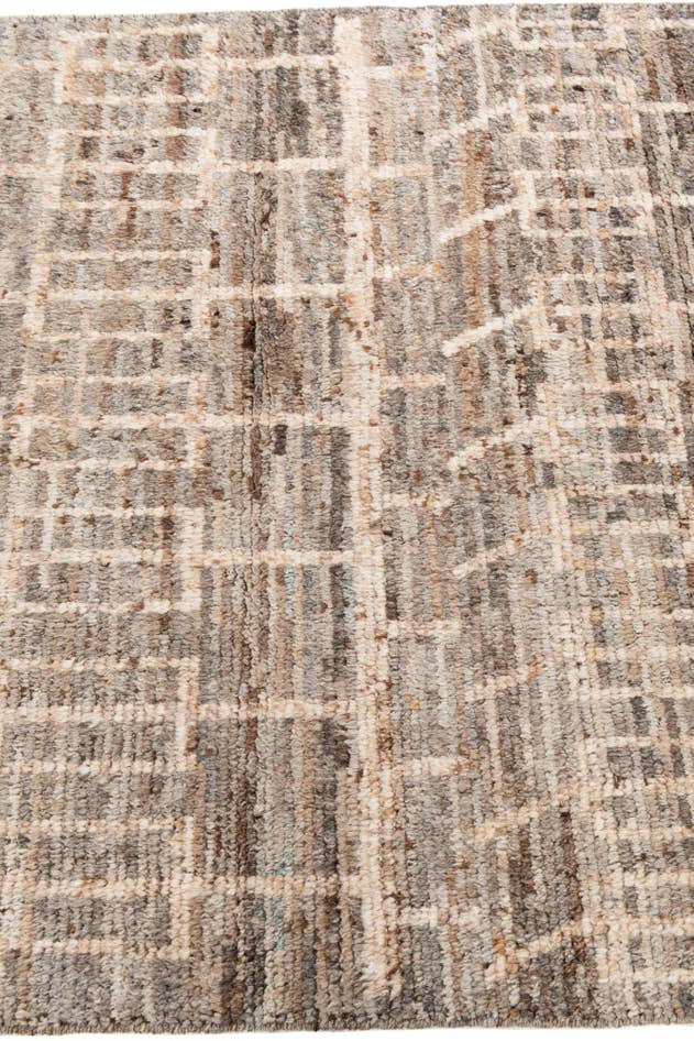 Detail image of 4' 1 x 13' 6 Hand Knotted Moroccan Wool Runner Rug