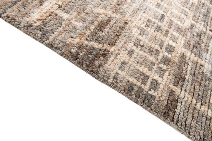 4' 1 x 13' 6 Hand Knotted Moroccan Wool Runner Rug