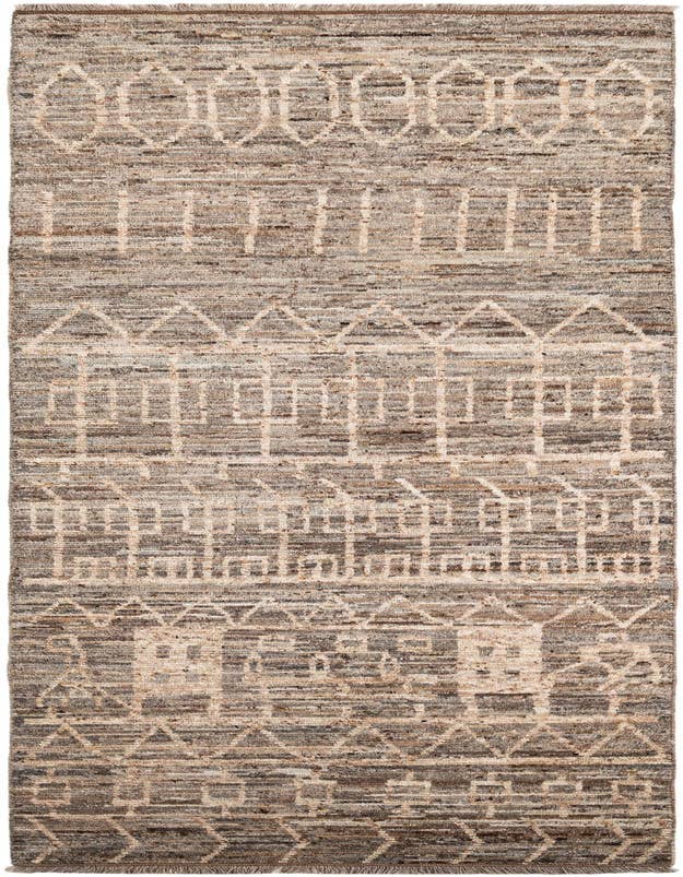 Detail image of 4' 1 x 13' 6 Hand Knotted Moroccan Wool Runner Rug