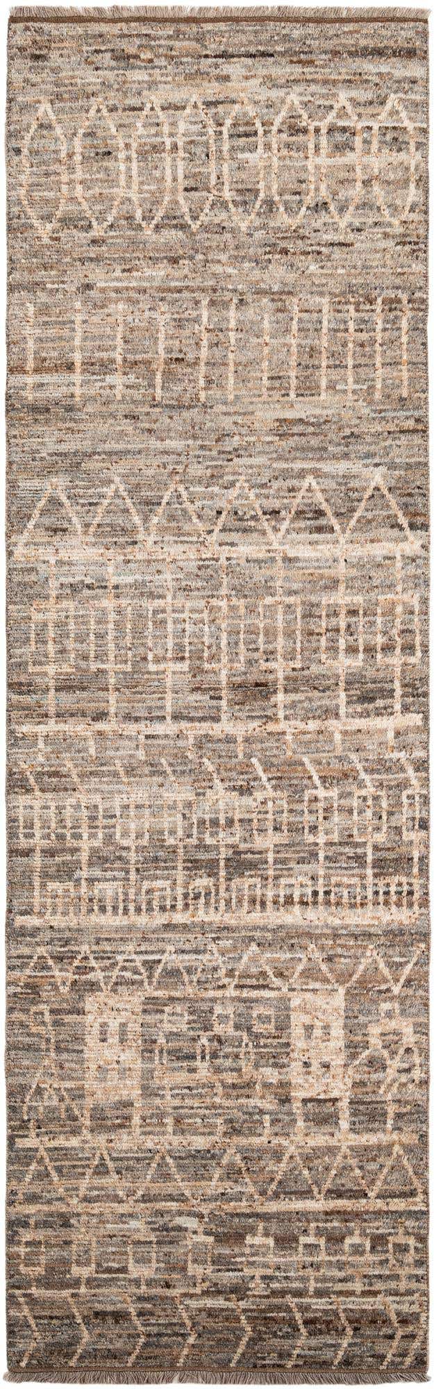 4' 1 x 13' 6 Hand Knotted Moroccan Wool Runner Rug