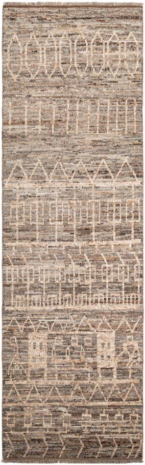 Detail image of 4' 1 x 13' 6 Hand Knotted Moroccan Wool Runner Rug