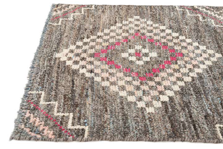 3' x 14' 7 Hand Knotted Moroccan Wool Runner Rug