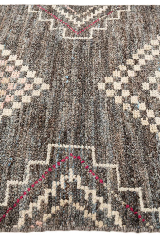 Detail image of 3' x 14' 7 Hand Knotted Moroccan Wool Runner Rug