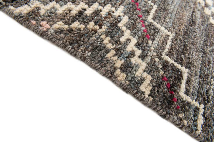 Detail image of 3' x 14' 7 Hand Knotted Moroccan Wool Runner Rug