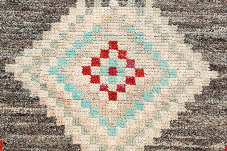 Detail image of 3' x 14' 7 Hand Knotted Moroccan Wool Runner Rug