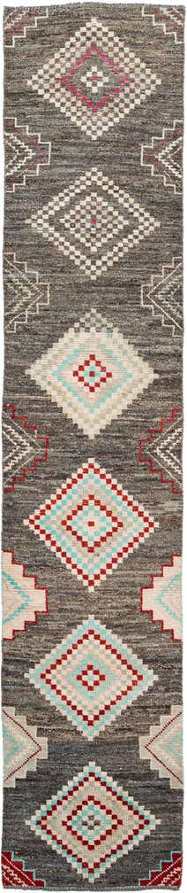 3' x 14' 7 Hand Knotted Moroccan Wool Runner Rug
