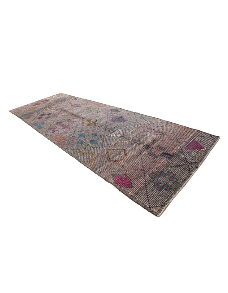 Detail image of 5' 6 x 15' 6 Hand Knotted Moroccan Wool Runner Rug