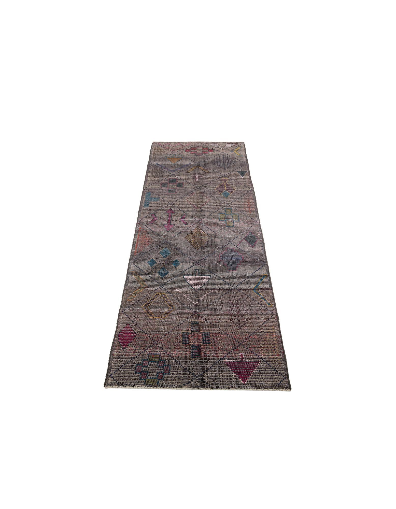 5' 6 x 15' 6 Hand Knotted Moroccan Wool Runner Rug