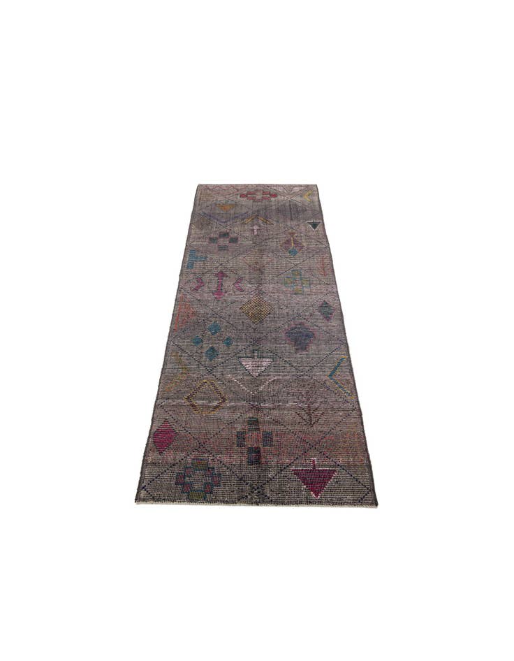 Detail image of 5' 6 x 15' 6 Hand Knotted Moroccan Wool Runner Rug