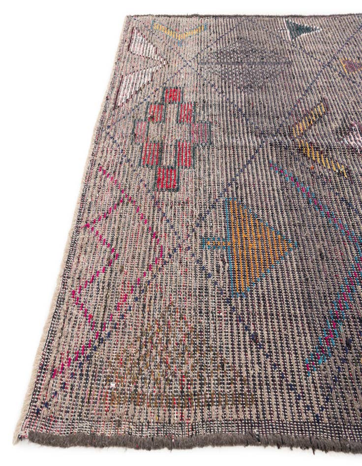 Detail image of 5' 6 x 15' 6  Hand Knotted Moroccan Wool Runner Rug