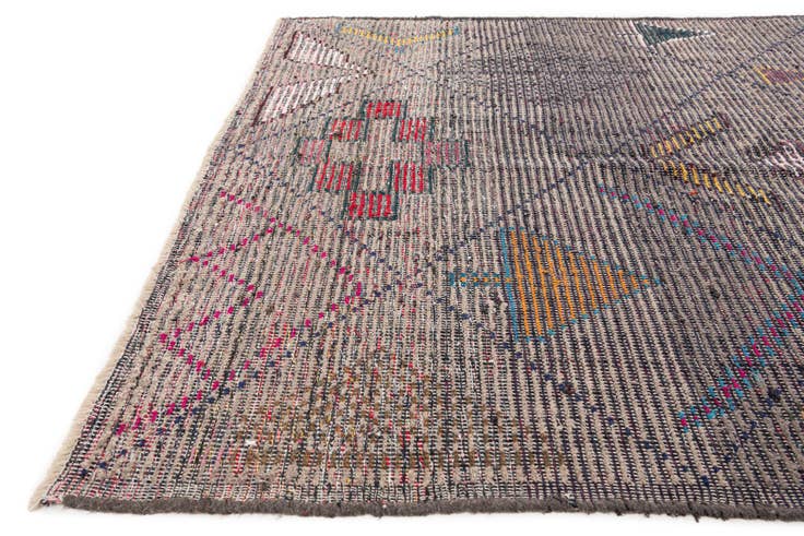 Detail image of 5' 6 x 15' 6 Hand Knotted Moroccan Wool Runner Rug