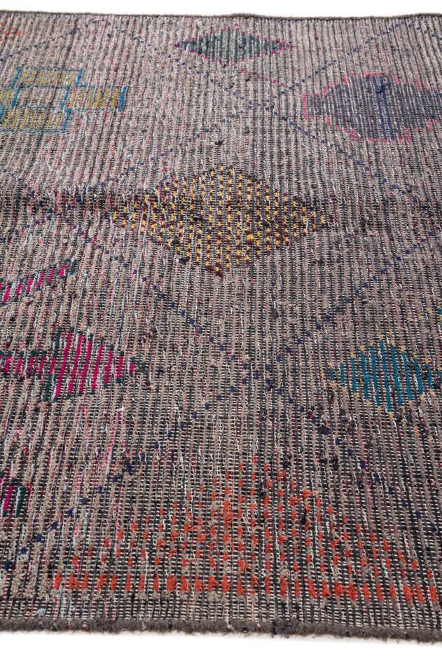 Detail image of 5' 6 x 15' 6 Hand Knotted Moroccan Wool Runner Rug