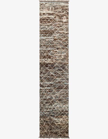 3' 5 x 15' 9 Hand Knotted Moroccan Wool Runner Rug