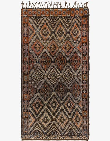 5' 9 x 11' 4 Hand Knotted Moroccan Wool Runner Rug