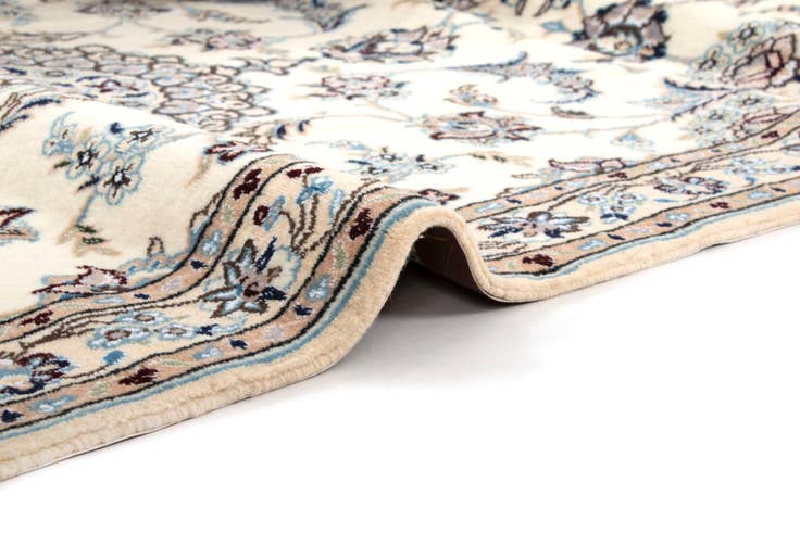 Detail image of 100cm x 420cm Hand Knotted Nain Persian Wool Runner Rug