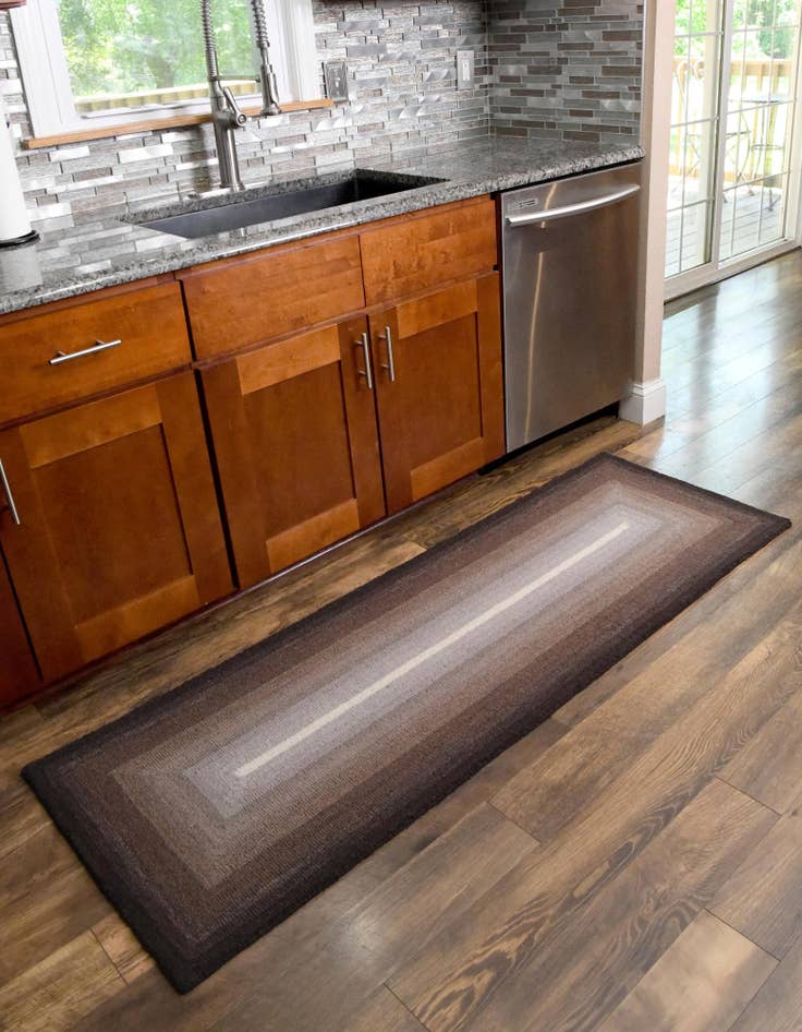 Detail image of 2' x 6' 1 Ombre Wool Runner Rug