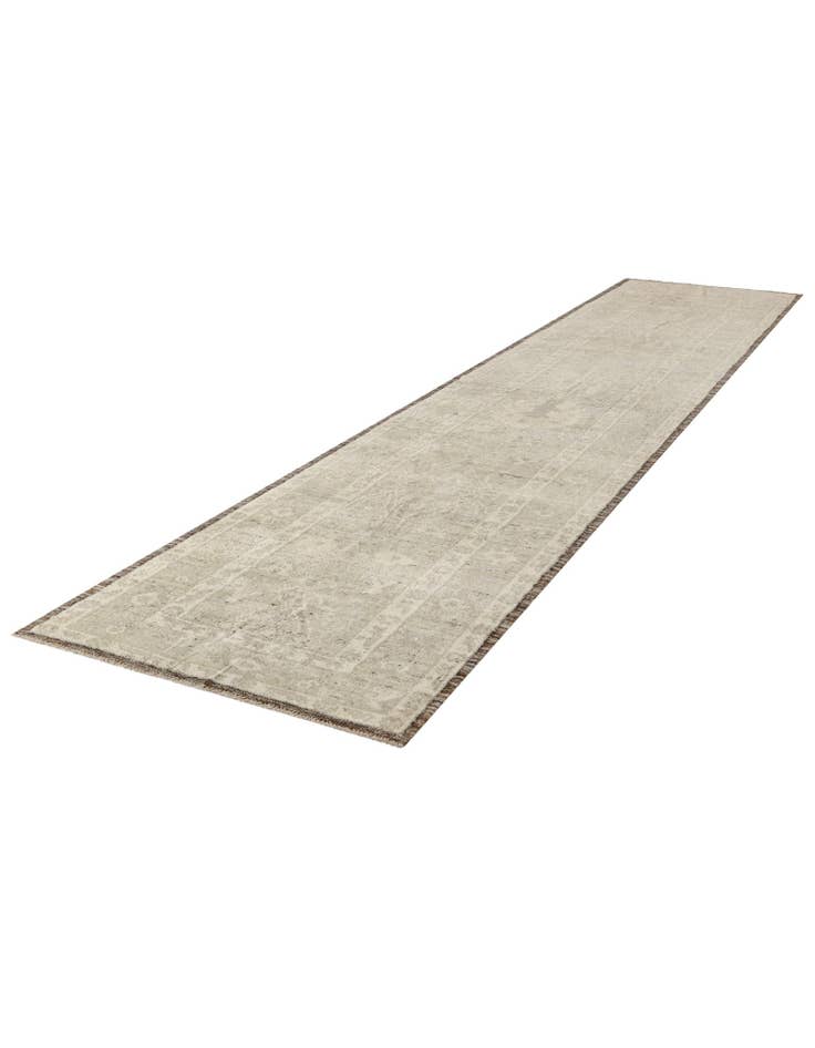 Detail image of 3' 3 x 15' 8 Hand Knotted Oushak Wool Runner Rug
