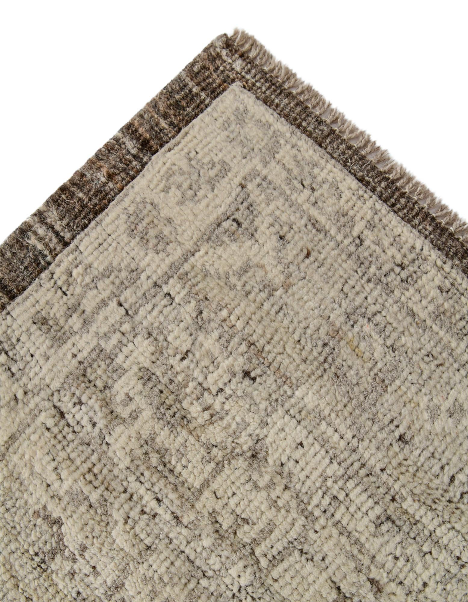 3' 3 x 15' 8 Hand Knotted Oushak Wool Runner Rug