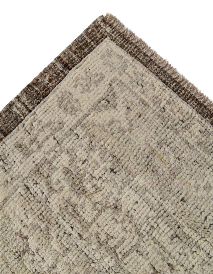 Detail image of 3' 3 x 15' 8 Hand Knotted Oushak Wool Runner Rug