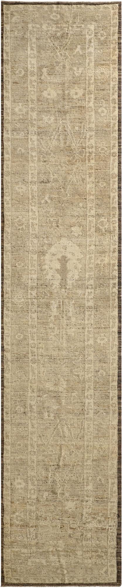3' 3 x 15' 8  Hand Knotted Oushak Wool Runner Rug