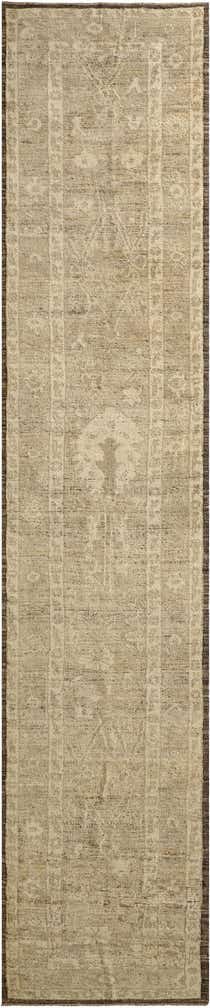 3' 3 x 15' 8 Hand Knotted Oushak Wool Runner Rug