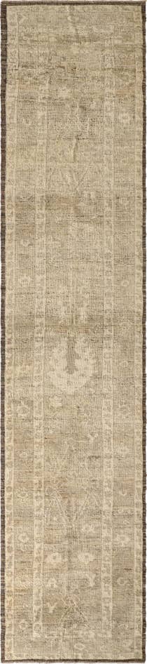 Detail image of 3' 3 x 15' 8 Hand Knotted Oushak Wool Runner Rug