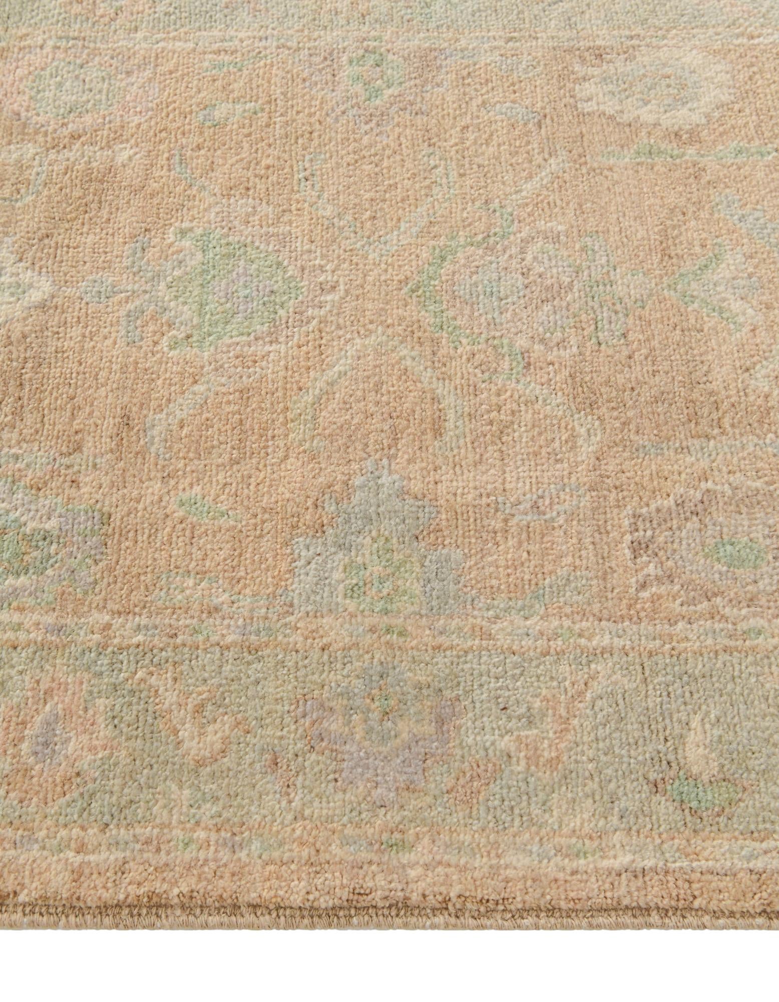 2' 8 x 11' 6 Hand Knotted Oushak Wool Runner Rug