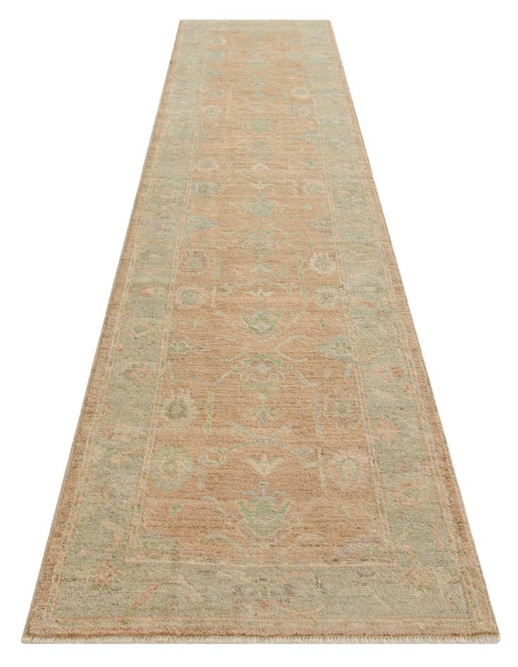Detail image of 2' 8 x 11' 6 Hand Knotted Oushak Wool Runner Rug