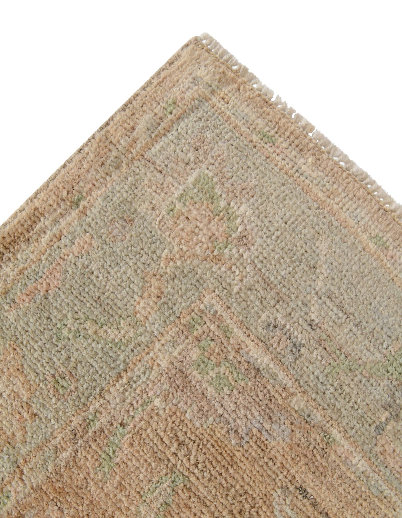 2' 8 x 11' 6 Hand Knotted Oushak Wool Runner Rug