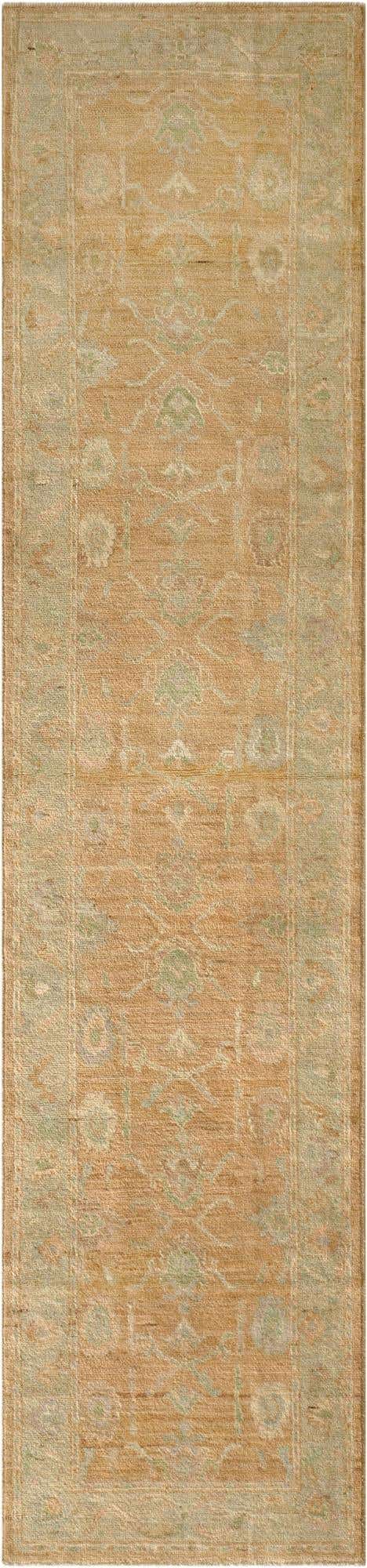 2' 8 x 11' 6 Hand Knotted Oushak Wool Runner Rug