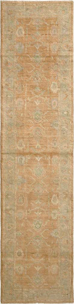 2' 8 x 11' 6 Hand Knotted Oushak Wool Runner Rug