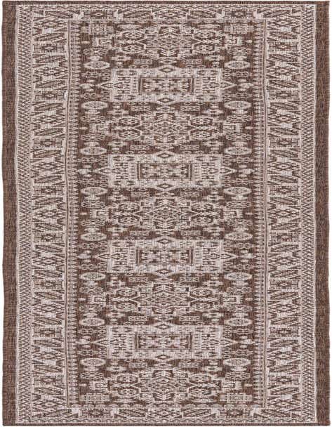 2' 7 x 12' Easy-Clean Aztec Indoor / Outdoor Runner Rug