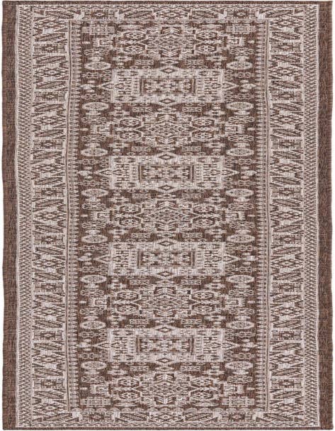 Detail image of 2' 7 x 12' Easy-Clean Aztec Indoor / Outdoor Runner Rug