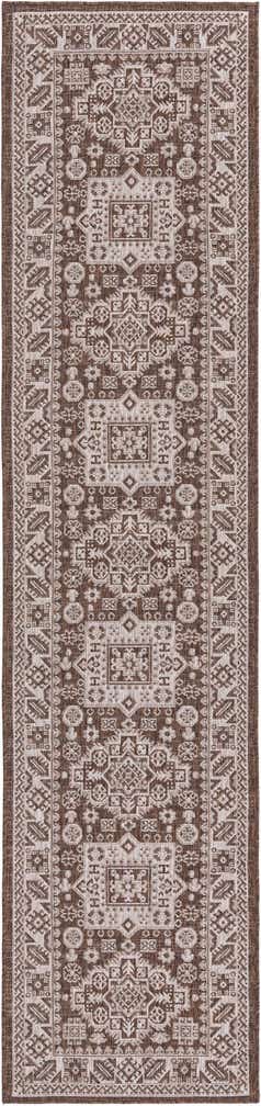 2' 7 x 12' Easy-Clean Aztec Indoor / Outdoor Runner Rug