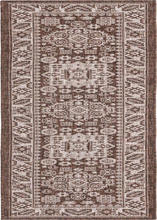 2' x 8' Easy-Clean Aztec Indoor / Outdoor Runner Rug