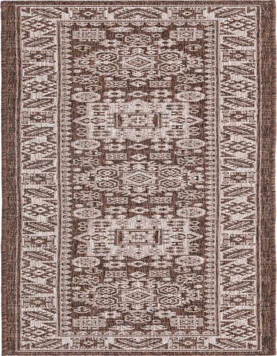 2' x 8' Easy-Clean Aztec Indoor / Outdoor Runner Rug