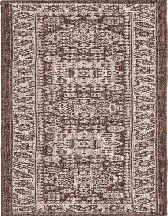 Detail image of 2' x 8' Easy-Clean Aztec Indoor / Outdoor Runner Rug